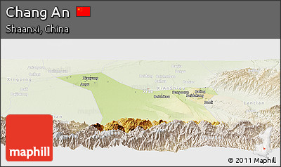 Physical Panoramic Map of Chang An, lighten