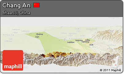 Physical Panoramic Map of Chang An, lighten