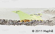 Physical Panoramic Map of Chang An, lighten, semi-desaturated
