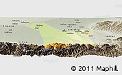 Physical Panoramic Map of Chang An, semi-desaturated