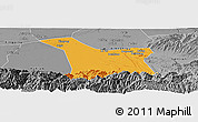 Political Panoramic Map of Chang An, desaturated