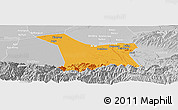 Political Panoramic Map of Chang An, lighten, desaturated