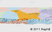 Political Panoramic Map of Chang An, lighten