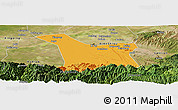 Political Panoramic Map of Chang An, satellite outside