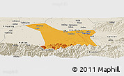 Political Panoramic Map of Chang An, shaded relief outside