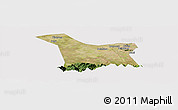 Satellite Panoramic Map of Chang An, cropped outside