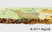 Satellite Panoramic Map of Chang An, physical outside