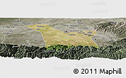 Satellite Panoramic Map of Chang An, semi-desaturated