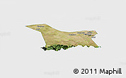 Satellite Panoramic Map of Chang An, single color outside