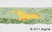 Savanna Style Panoramic Map of Chang An