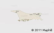 Shaded Relief Panoramic Map of Chang An, cropped outside
