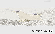 Shaded Relief Panoramic Map of Chang An, lighten