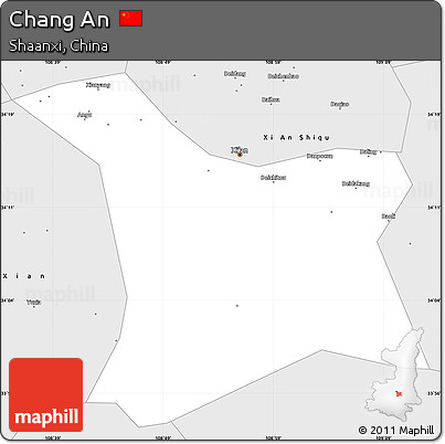 Silver Style Simple Map of Chang An