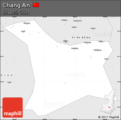 Silver Style Simple Map of Chang An