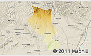 Physical 3D Map of Chengcheng, shaded relief outside