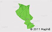 Political 3D Map of Chengcheng, cropped outside