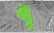 Political 3D Map of Chengcheng, desaturated