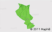 Political 3D Map of Chengcheng, single color outside