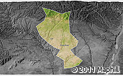 Satellite 3D Map of Chengcheng, darken, desaturated