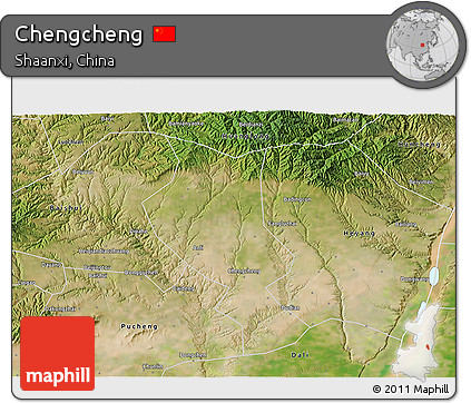 Satellite 3D Map of Chengcheng