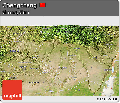 Satellite 3D Map of Chengcheng