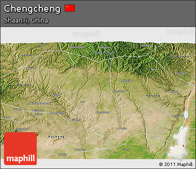 Satellite 3D Map of Chengcheng
