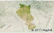 Satellite 3D Map of Chengcheng, lighten