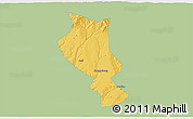 Savanna Style 3D Map of Chengcheng, single color outside