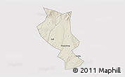 Shaded Relief 3D Map of Chengcheng, cropped outside