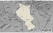 Shaded Relief 3D Map of Chengcheng, darken, desaturated