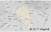 Shaded Relief 3D Map of Chengcheng, desaturated