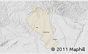 Shaded Relief 3D Map of Chengcheng, lighten, desaturated