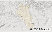Shaded Relief 3D Map of Chengcheng, lighten, semi-desaturated