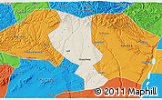 Shaded Relief 3D Map of Chengcheng, political outside