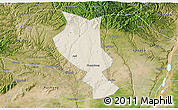Shaded Relief 3D Map of Chengcheng, satellite outside