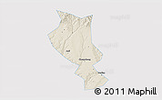 Shaded Relief 3D Map of Chengcheng, single color outside