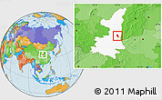Political Location Map of Chengcheng, highlighted parent region