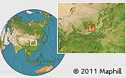 Satellite Location Map of Chengcheng