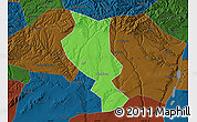 Political Map of Chengcheng, darken