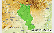 Political Map of Chengcheng, physical outside
