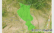 Political Map of Chengcheng, satellite outside