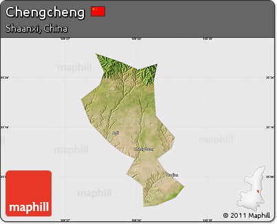 Satellite Map of Chengcheng, cropped outside
