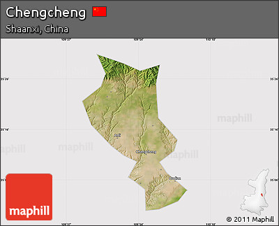 Satellite Map of Chengcheng, cropped outside