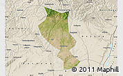 Satellite Map of Chengcheng, shaded relief outside