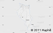 Silver Style Map of Chengcheng, single color outside