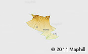 Physical Panoramic Map of Chengcheng, single color outside