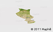 Satellite Panoramic Map of Chengcheng, cropped outside