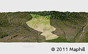 Satellite Panoramic Map of Chengcheng, darken
