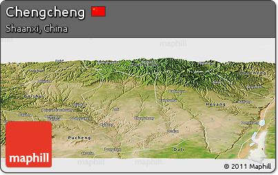 Satellite Panoramic Map of Chengcheng