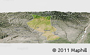 Satellite Panoramic Map of Chengcheng, semi-desaturated